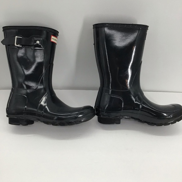 Hunter Original Short Rain Boots Women’s Waterproof Rubber Gray/Blue Size 8 - Picture 3 of 11